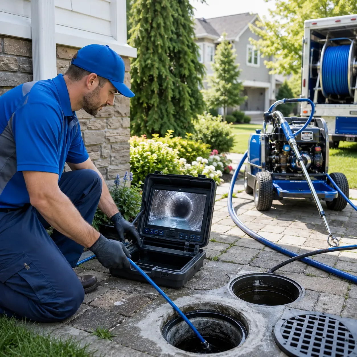Outdoor drain cleaning professionals serving University Center, MI